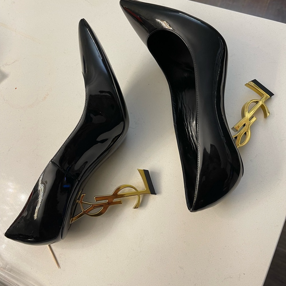 YSL Gold heels